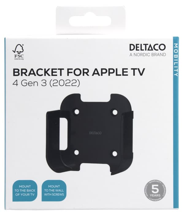 Wall mount for 4K Gen 3 Apple TV, black