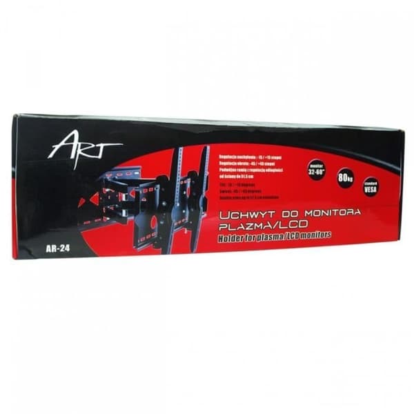ART AR-24 TV roterande bricka - Väggfäste som kan lutas - 32"-60" - Max. 80 kg