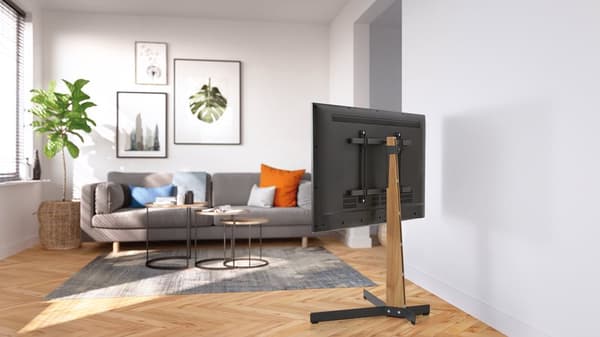 TVS 3695 TV Floor Stand, Oak/Steel Black