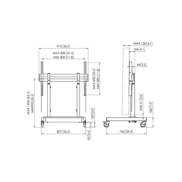Trolley / Tralle Vogel's RISE 3205 43" 86"