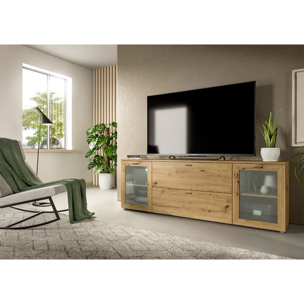 Xeno TV møbel 2 skuffer 2 låger eg dekor.