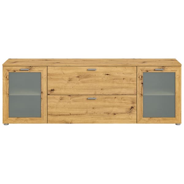 Xeno TV-bord 2 skuffer 2 dører eik dekor.