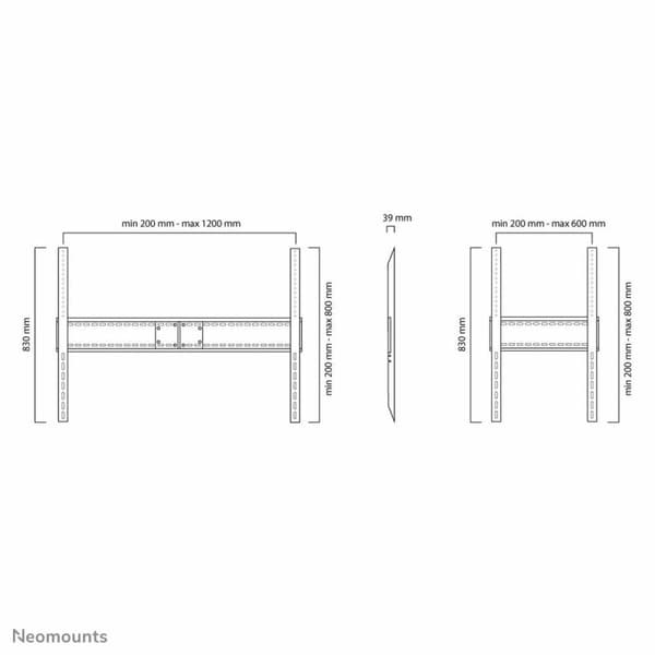 TV-holder Neomounts LFD-W1500 60-100" 150 kg