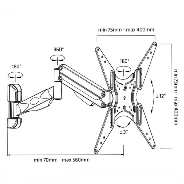 TV-holder MacLean MC-784 55" 23" 21 kg