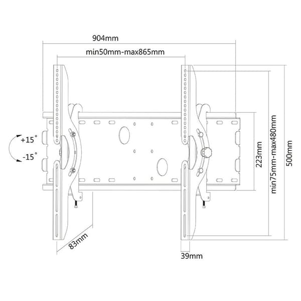 TV-holder Neomounts PLASMA-W200BLACK 70" 100 kg
