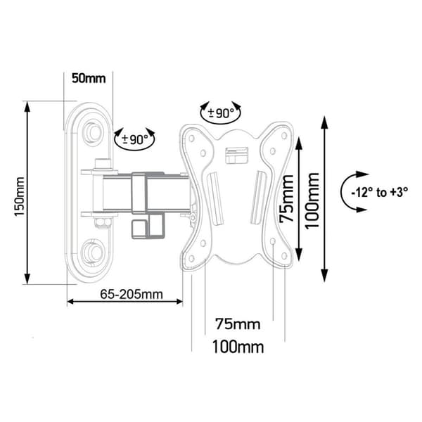 TV-teline MacLean MC-416 32" 13" 30 Kg