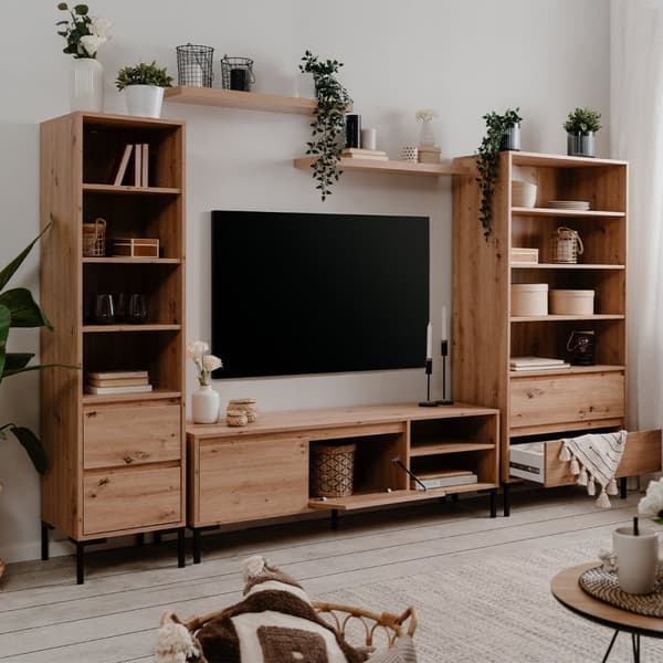 TV-skåp med 2 klaffar och 2 nischer L150 cm - PLOCK