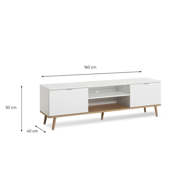 TV-enhet 2 Dörrar 2 Nischer L160 cm - KÖPENHAVN