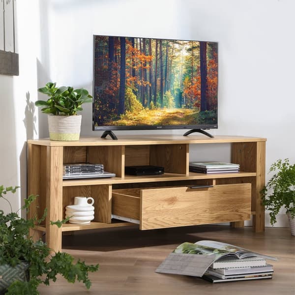Hörn TV-enhet 1 Låda Ek Dekor - L120 cm