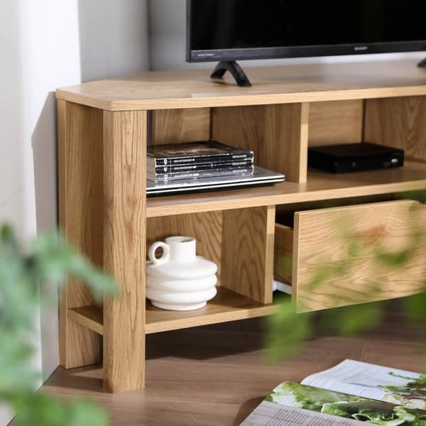 Hörn TV-enhet 1 Låda Ek Dekor - L120 cm