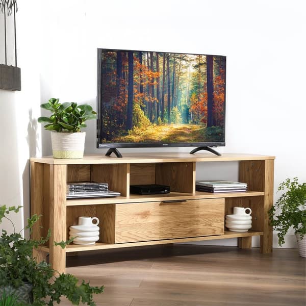 Hörn TV-enhet 1 Låda Ek Dekor - L120 cm