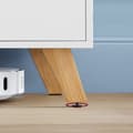 Miniatyrbild 6 av 10: Vitt TV-skåp med 2 nischer och 2 luckor - L140 cm