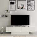 Miniatyrbild 3 av 4: TV-del med 2 dörrar och 2 vägghyllor vit L150 cm - Matera