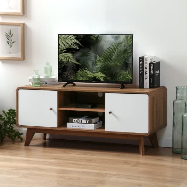 TV-skåp med 2 dörrar och 2 nischer L128,5 cm - ALBURA