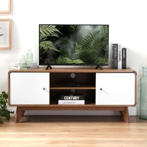 TV-skåp med 2 dörrar och 2 nischer L128,5 cm - ALBURA