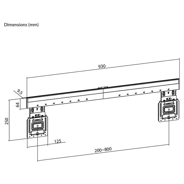 Goobay Ultratynn Veggfeste for 43-100" TV-apparat Maks 75 kg