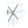 Miniatyrbild 3 av 3: Vägghållare TooQ LP1355TN-B 55" 13" 25 kg