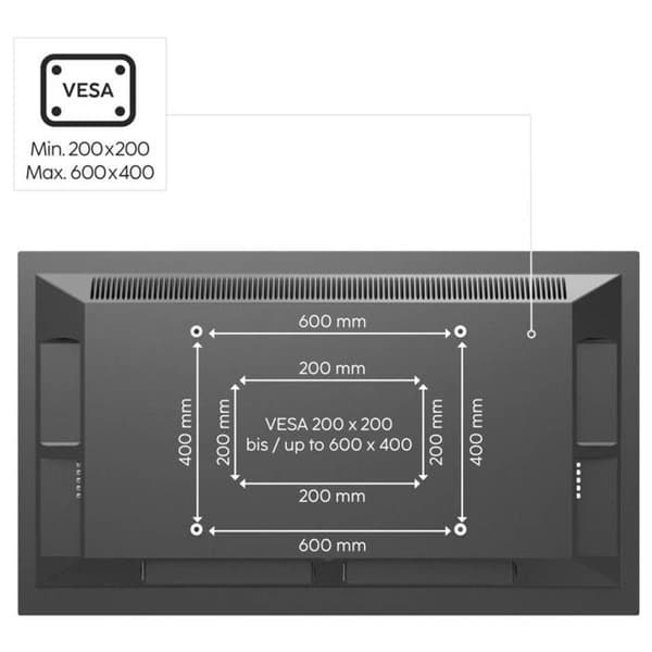 Hama TV-Standfuß, schwenkbar, neigbar, höhenverstellbar, 165 cm (65) till 40 kg TV-bänk lutbar, vridbar 81,3