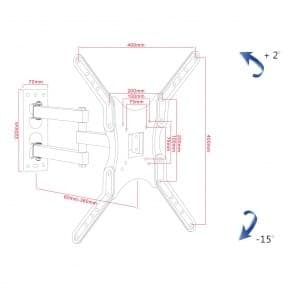 Monter til 19-56" tv'et op til 30KG ART AR-61A justerbar
