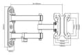 Miniatyrbillede 3 af 3: Maclean MC-740 TV holder 13-23" Maclean MC-740 30kg, max vesa 100x100