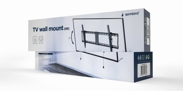Gembird WM-90T-01 TV-fäste 2,29 m (90") Svart