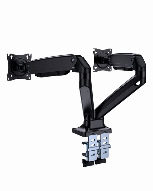 Gembird MA-DA2-03 Full-motion skrivbord 2-skärms monteringsarm, 17”-35”, upp till 10 kg