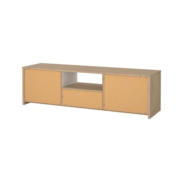 Next TV möbel 2 dörrar, 1 låda, 1 hylla ek-dekor, vit högblanka.