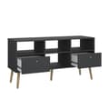 Miniatyrbilde 3 av 10: Bodo TV-bord 2 skuffer, 4 hyller matt grå.