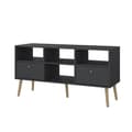 Miniatyrbilde 2 av 10: Bodo TV-bord 2 skuffer, 4 hyller matt grå.
