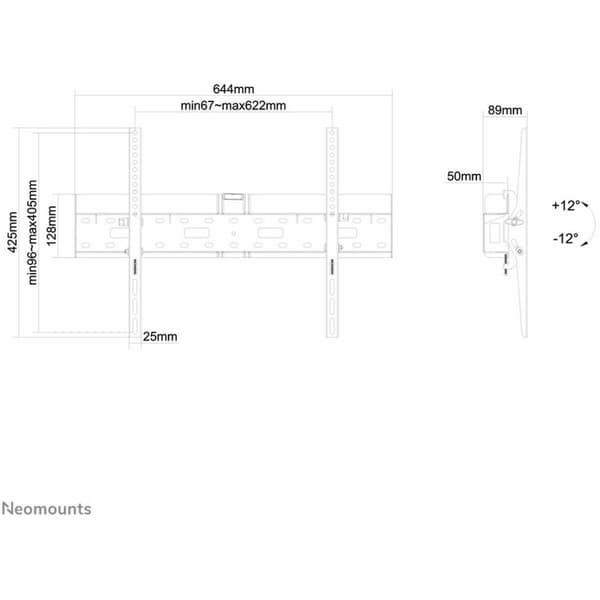 TV-holder Neomounts LFD-W2640MP 75" 37" 35 kg