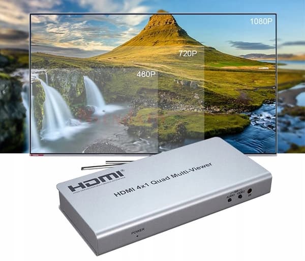 HDMI SPLITTER 4 TILL 1 QUAD MULTI VIEWER SWITCH