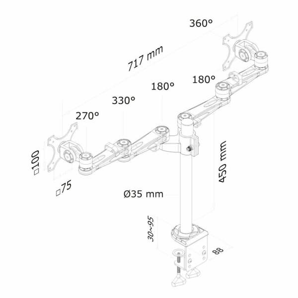 Skærm bord støtte Neomounts FPMA-D935D