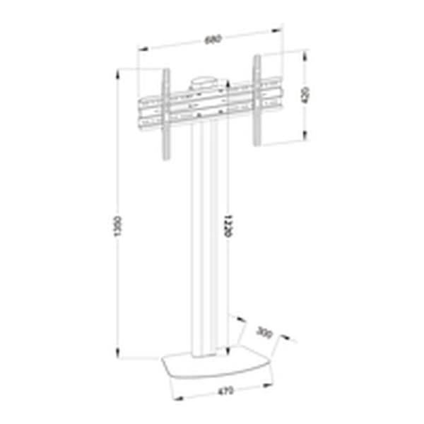 TV-holder Techly ICA-TR27 55" 40 kg