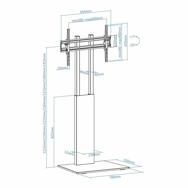 TV-holder TooQ FS2288M-B 32"-85" 40 kg