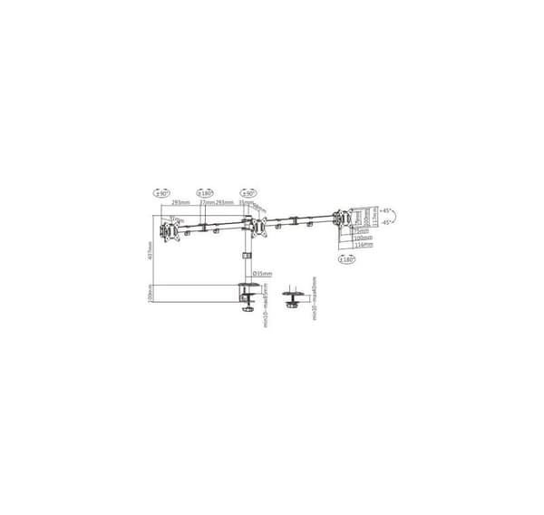 Näytön asennusvarsi/17-27" ma-d3-01, Gembird