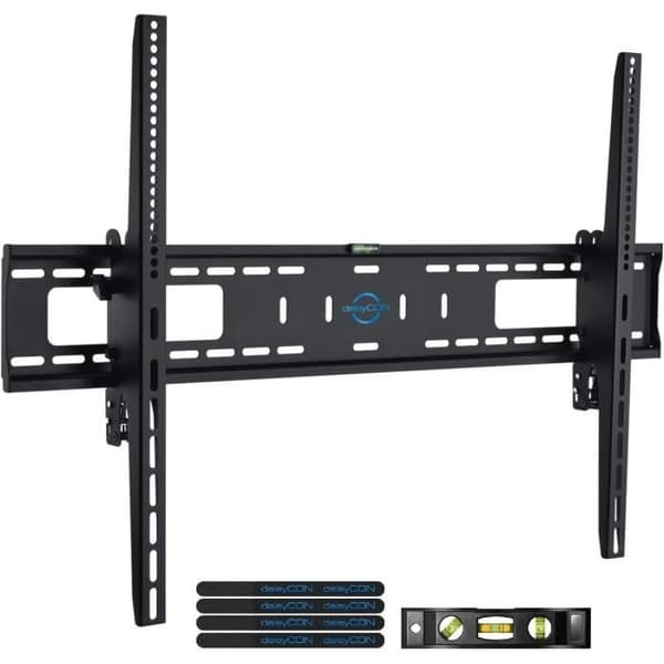 Stödvägg TV - DELEYCON - W68 - Lutande - 60-100 tum - Max 75Kg Svart