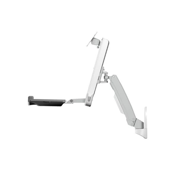 ICY BOX IB-MS600-W monteringsfäste för LCD-skärm/tangentbord/mus - 8 kg - 61 cm (24") - Grå, Silver, Vit