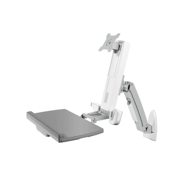 ICY BOX IB-MS600-W monteringsfäste för LCD-skärm/tangentbord/mus - 8 kg - 61 cm (24") - Grå, Silver, Vit