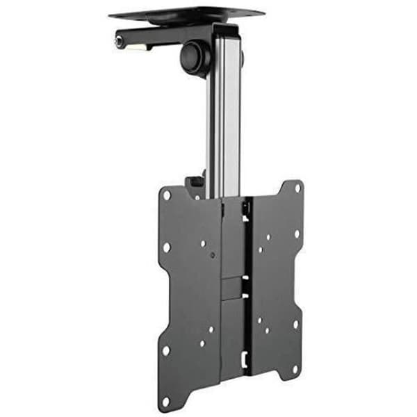 Support TV - Techly - 107142 - Plafond - Inclinabel - 17" till 37" - Svart/Silver Svart, Silver