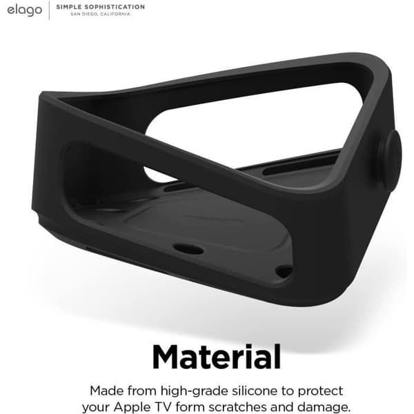 Stöd Multi - elago - Apple TV 4K 3:e generationen 2022 - Magnetmontering, Skruv, Rem - Silikon