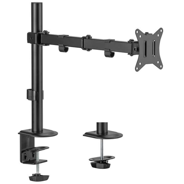 Maclean skrivbordsfäste för LCD-skärm, 17-32", 9 kg, VESA 75x75 och 100x100 dubbelarm, MC-753N
