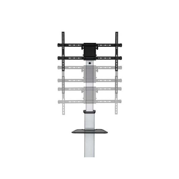 Golvstativ med hjul AISENS FT86TRE-197 för Monitor/TV 37-86 Svart-Silver