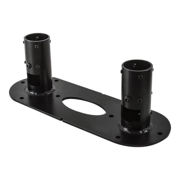 Monteringskomponent - B-TECH Professional - BT7807 - Dubbelpolig platta - Heavy Duty Stål - Svart