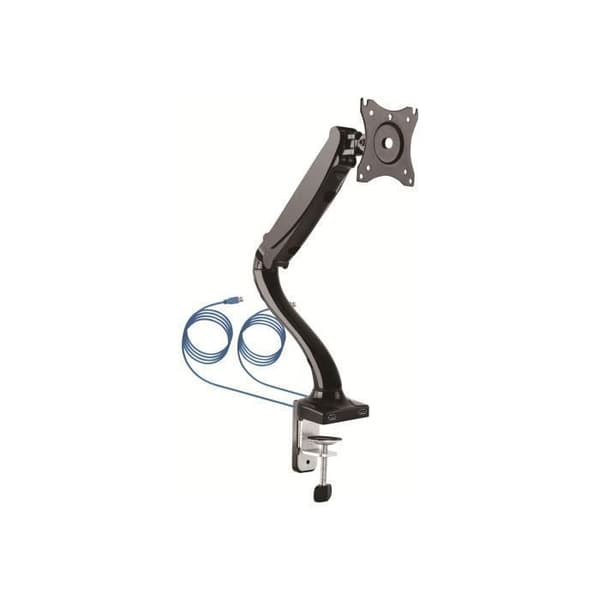 Justerbar arm för LCD-skärm - Napofix - 13"-27" - Skrivbordsmontering Svart