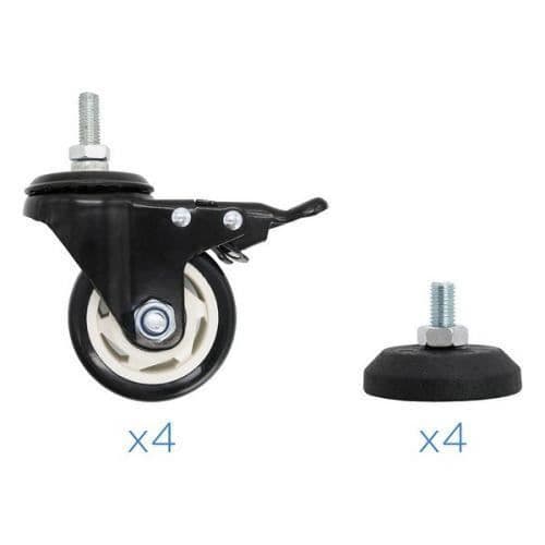 Fast TV-bänk TooQ FS20200M-B 60" - 105" 100 kg svarta hjul