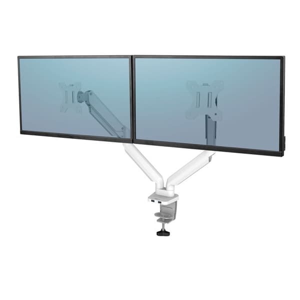 Fellowes dubbel monitorarm - Platinum Series - Vit - Tiltbar - För 32"-65" skärmar