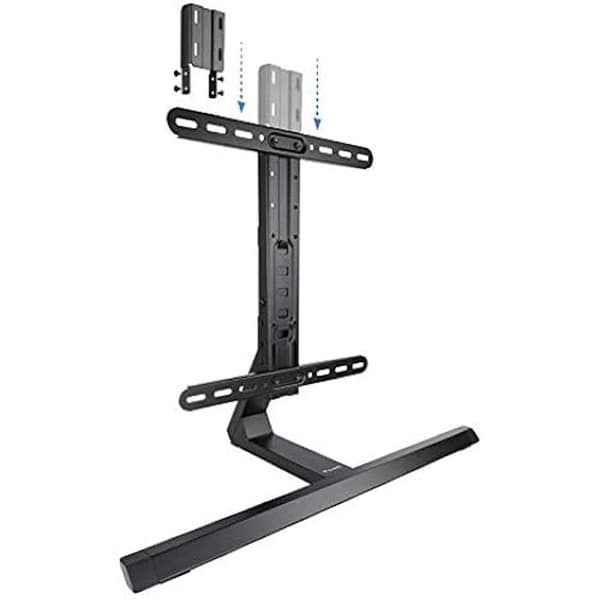 Tooq DB3265F-B Bordsställ i aluminium för 32"-65" bildskärmar Höjdjusterbart med svart ben