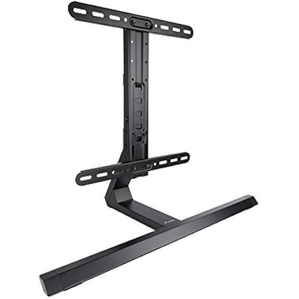 Tooq DB3265F-B Bordsställ i aluminium för 32"-65" bildskärmar Höjdjusterbart med svart ben Svart