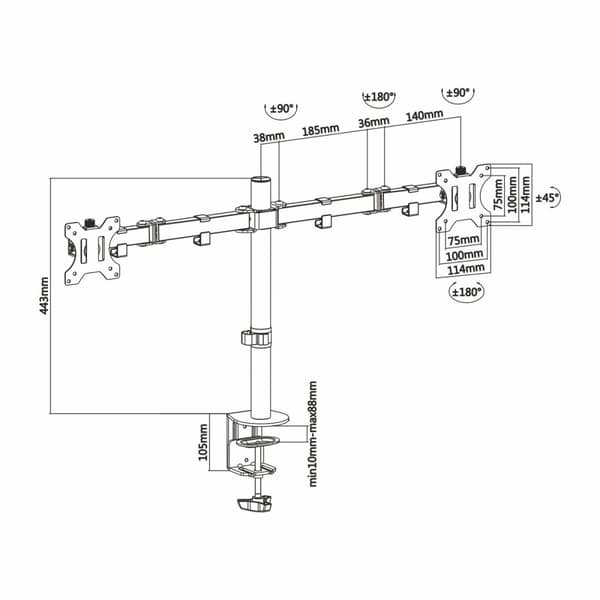Skærm bord støtte Aisens DT32TSR-041 32"