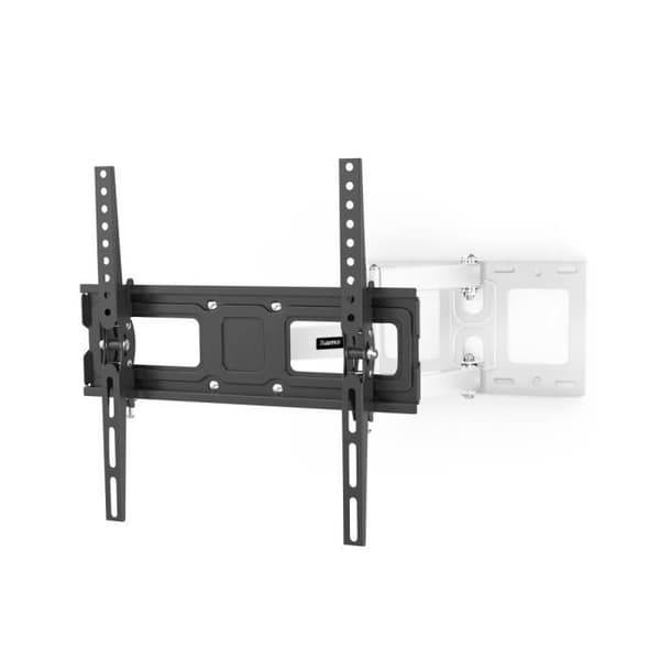 Stödvägg för TV, vridbar, teleskopisk, 165 cm (65"), upp till 35 kg Svart, Vit